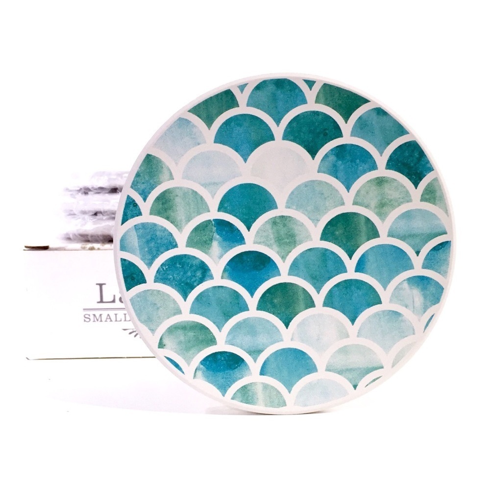 LaHome Mermaid Scales Ceramic Coaster Set of 4